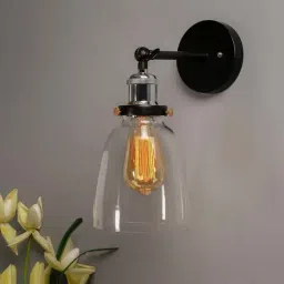 Homesake Black Edison Industrial Glass Bell Wall Lamp - Set of 1-image-87