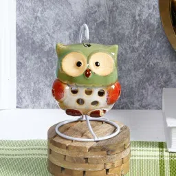 Tayhaa Multicolor Ceramic Candle Holder - Set of 1-image-93