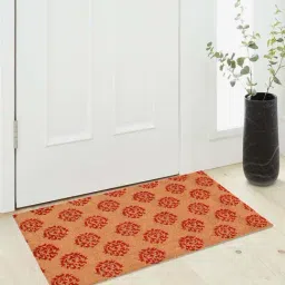 Saral Home Beige & Red Coir 6111 GSM Door Mat - Set of 1-image-49