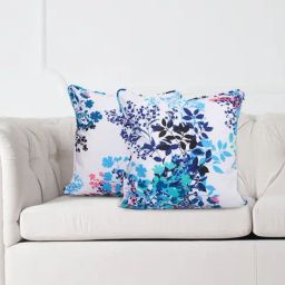SWAYAM Set of 2 Printed 160 TC Pure Cotton White,Blue Geometric Cushion Cover-image-38