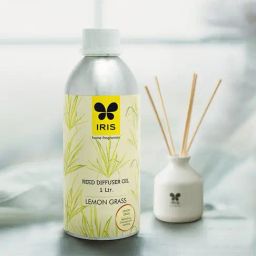 IRIS Yellow Lemongrass Reed Diffuser Oil Refill Can - 1 Litre-0