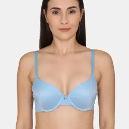 Zivame Blue Under Wired Padded Push Up Bra-image-24