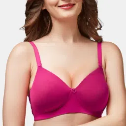 Trylo-Oh-so-pretty you! Pink Non Wired Padded T-Shirt Bra-image-4