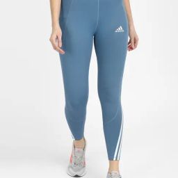 Adidas Blue Fitted TF 3S Tights-image-15
