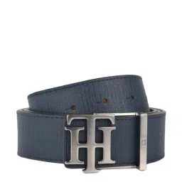 Tommy Hilfiger Jenson Blue Leather Reversible Belt for Men-image-77