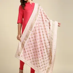 Dupatta Bazaar Baby Pink Embroidered Dupatta-image-96