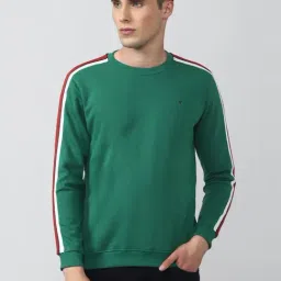 Van Heusen Sport Green Regular Fit Striped SweatShirt-24
