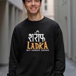 Bewakoof Black Cotton Graphic Relaxed Fit T-Shirt-picture-3