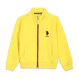 U.S. Polo Assn. Kids Yellow Cotton Printed Full Sleeves Sweatshirt-picture-10