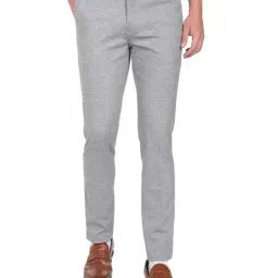 Arrow New York Grey Regular Fit Flat Front Trousers-image-59