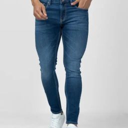 Spykar Dark Blue Cotton Slim Fit Jeans-picture-19