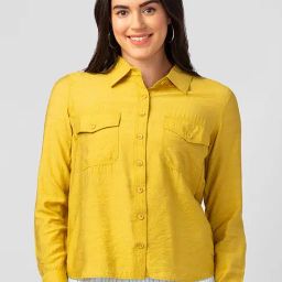 Spykar Yellow Regular Fit Shirt-image-69
