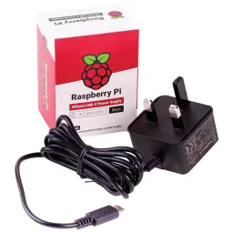 RASPBERRY-PI RPI POWER SUPPLY USB-C-5.1V/3A, UK BLACK, SC0216-90