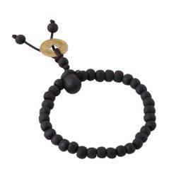 NVR Black Beaded Elasticated Rakhi with Roli Chawal image 5
