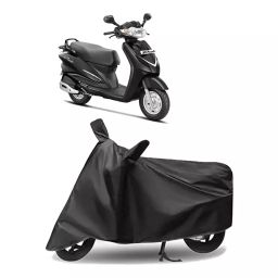 Auto Pearl Polyester Two Wheeler Cover for Hero Duet 125 CC BS6 (Grey)-image-24