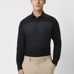 Van Heusen Black Slim Fit Striped Shirt-picture-10