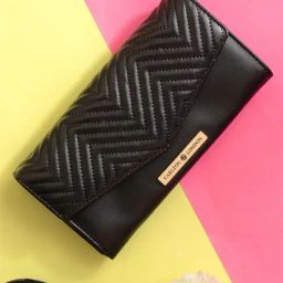 Carlton London Black Textured Wallet for Women-image-44
