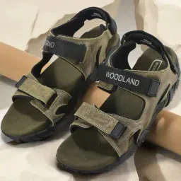 Woodland Men's Olive Floater Sandals-image-76
