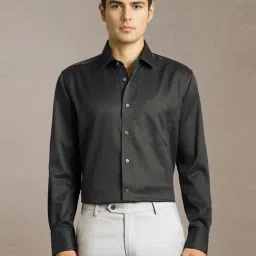 Louis Philippe Black Cotton Regular Fit Shirt-picture-41