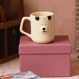 WEAVING HOMES White & Black Printed Ceramic Glossy Mug With Gift Box-250 ml-image-22