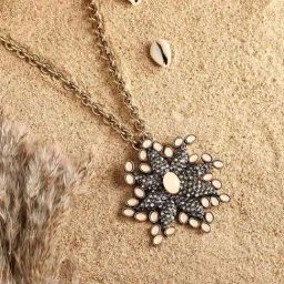 Sohi Multicolour Designer Statement Stones Necklace-15