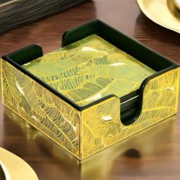 @Home Green Mdf Coasters - Set of 6-image-20