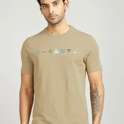 Royal Enfield Men Solid Round Neck Cotton T-shirt-image-74