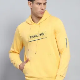 Monte Carlo Yellow Regular Fit Printed Hooded Sweatshirt-picture-33