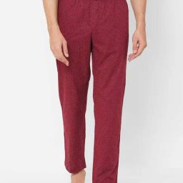 Urban Scottish Maroon Regular Fit Printed Lounge Pants-image-20