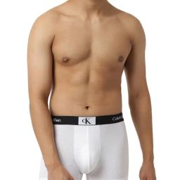 Calvin Klein White Logo Regular Fit Trunks-image-46