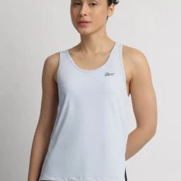 Reebok White Nylon Regular Fit Tank Top-image-32