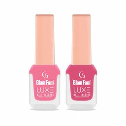 Glam Fam Set Of 2 Luxe Long Lasting Nail Lacquer - 12 ml Each - Shade 20-51-15