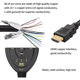 LOTA High-Speed 1x3 HDMI Splitter Black 1 Input & 3 Output Ports, MST-832-LT image 4