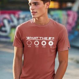 Bewakoof Fired Brick Regular Fit Graphic T-Shirt-picture-4