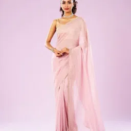 Mohey Pink Organza Embellished Saree-picture-22