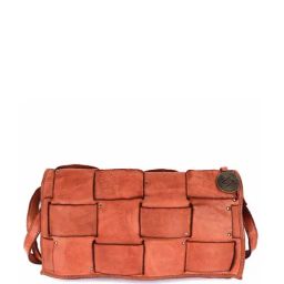 KOMPANERO Rochelle Cognac Leather Textured Sling Handbag-5