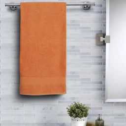 Maspar Orange Cotton Bath Towel (Medium)-picture-35