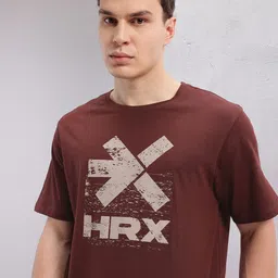 HRX by Hrithik Roshan Brand Logo Printed Training T-shirt-image-94