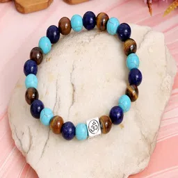 UNIVERSITY TRENDZ Men Artificial Beaded Elasticated Bracelet-picture-4