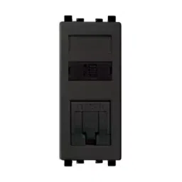 Schneider Zencelo RJ45 CAT6 Shuttered Data Outlet IN8431RJ6(BZ), Pack of 10-42
