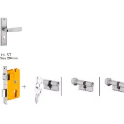 Dorset HL Series -Stella HL ST 203 mm(8 Inch) SS Finish Combo Lock Sets With Mortise Lever Lock (KY)-36