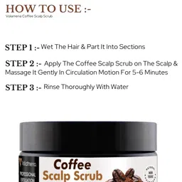 Volamena Coffee Scalp Scrub To Remove Dandruff & Exfoliate Scalp 50 ml image 4