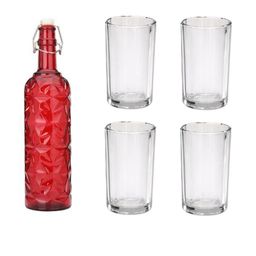 SOMIL Red Glass Airtight Can Bottle-image-73