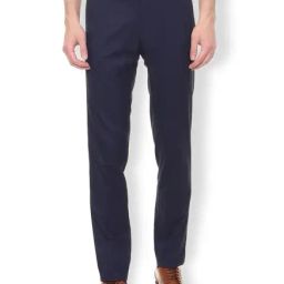 Van Heusen Navy Mid Rise Trousers-image-32