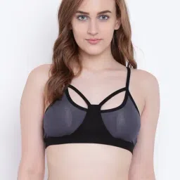 La Intimo Grey & Black Mermaid Sports Bra-image-62