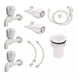 Fastgear Health Faucet Set ABS Chrome Finish White, FG016-image-39