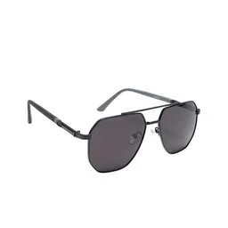 Eyejack Unisex Aviator Sunglasses with UV Protected Lens 7009CL873-Black-49