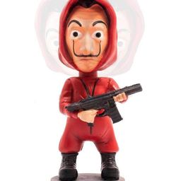 QUIRKMALL Bella Ciao Money Heist Dali Mask Car Decoration Bobblehead Action Figure-picture-11