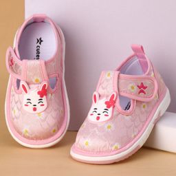 Cute Walk by Babyhug Velcro Closure Musical Casual Shoes With Kitty Applique - Pink-image-13