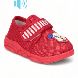 Lil Lollipop Dog  Applique Detailed With Velcro Closure Musical Booties - Red-image-99